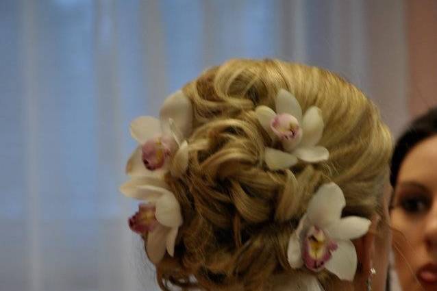 Stunning floral updo