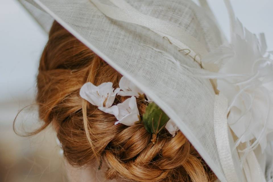 Bridal Hat with Updo