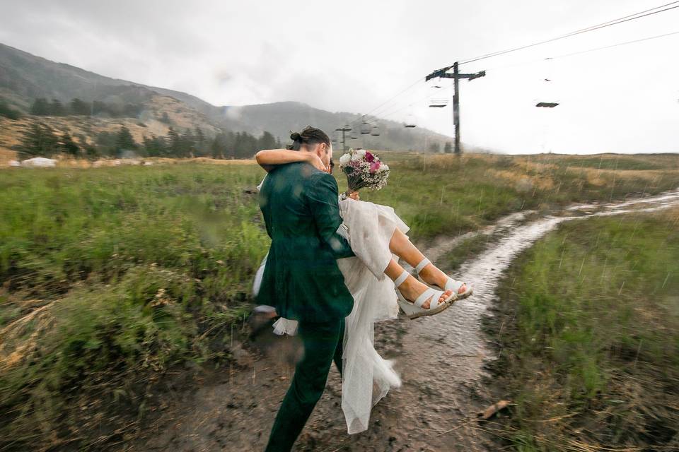 Running in the rain