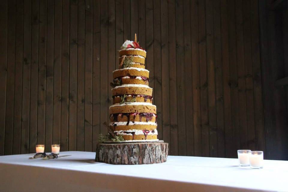 5 Tier “naked” cake
