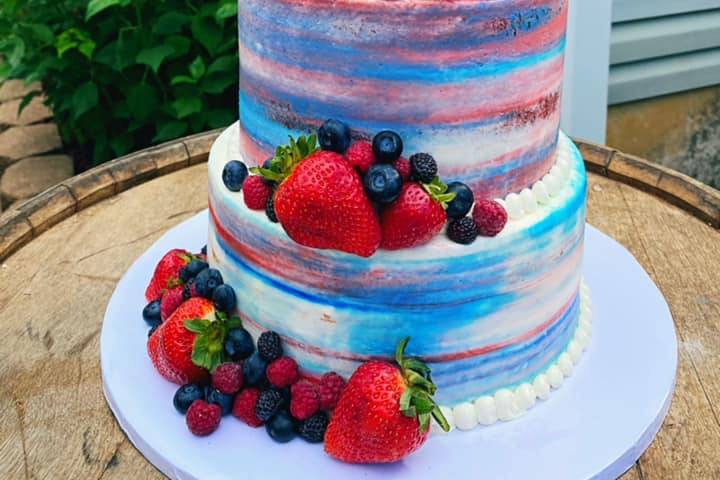 4th of July Wedding Cake