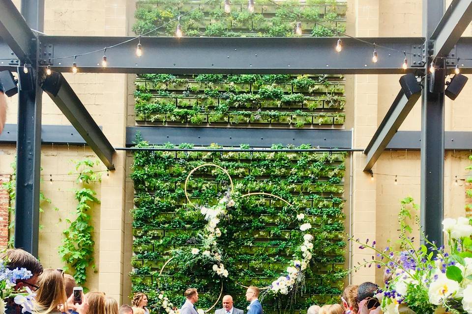 Wedding Couple on Terrace
