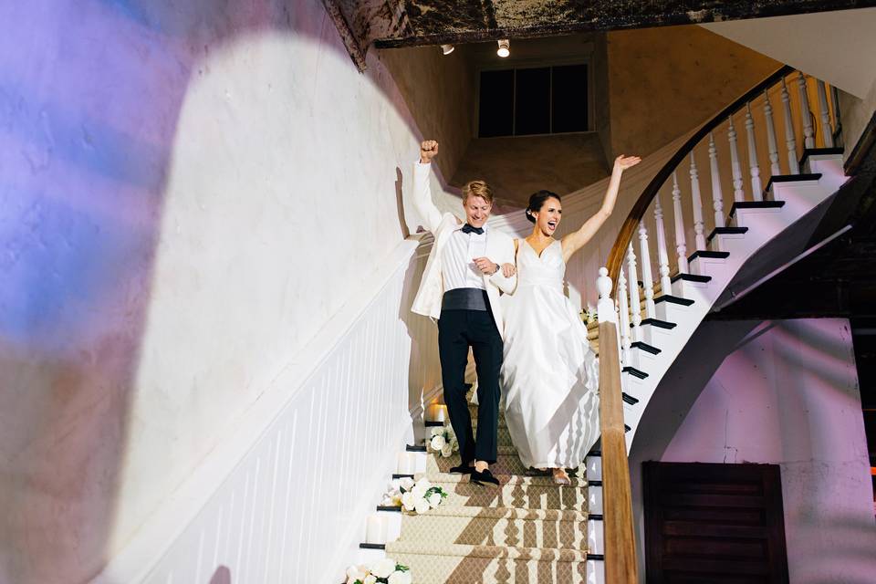 Sweeping Staircase Entrance