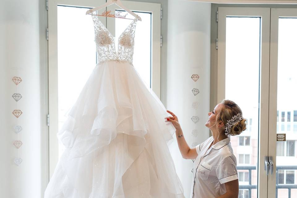 Admiring the dress