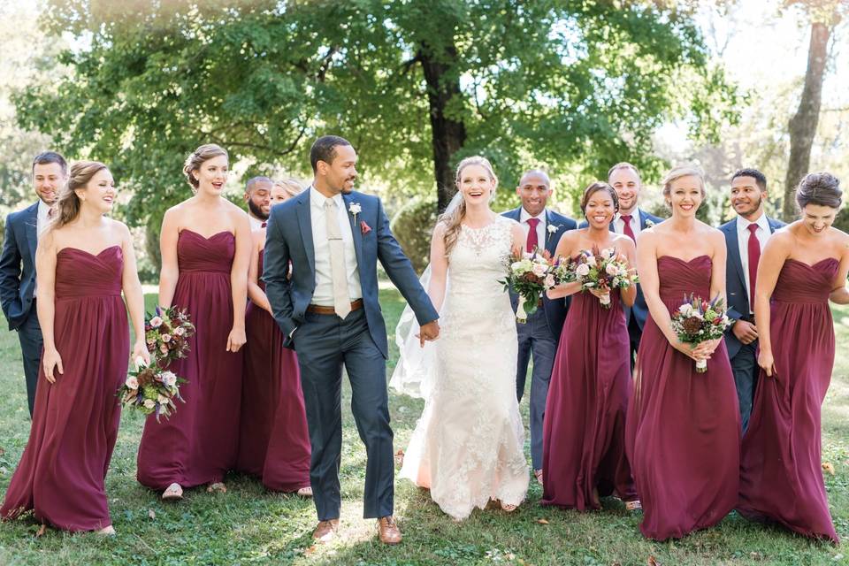 Wedding party on the move