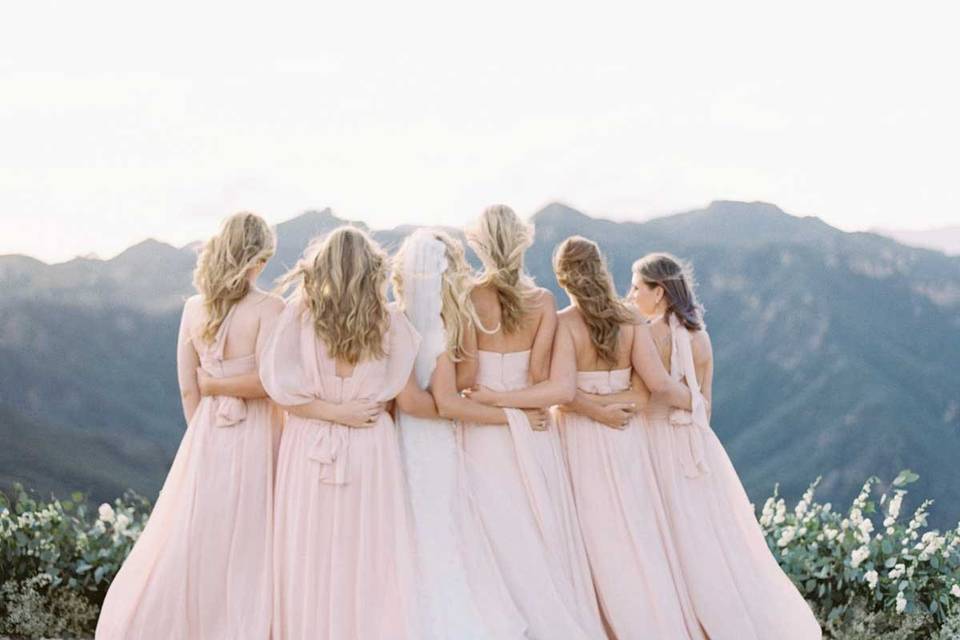 Bride with bridesmaid