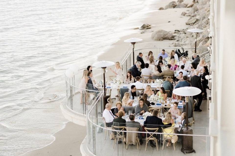 Reception at the beach.