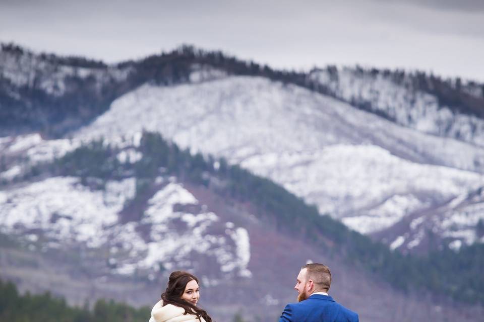 Vallecito Lake, Bride + Groom