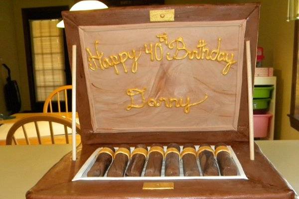 Humidor grooms cake idea