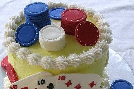 poker themed grooms cake idea