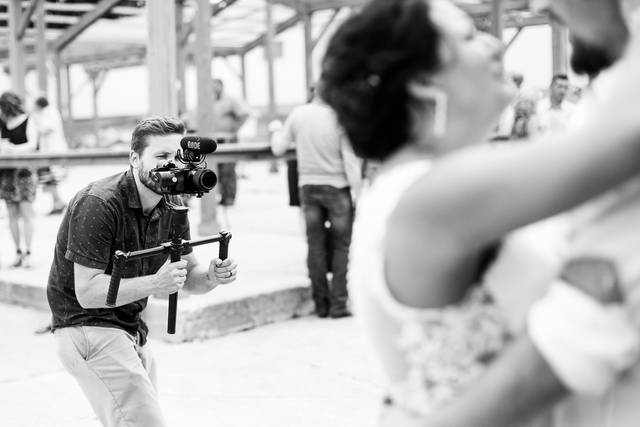 Filming the newlyweds