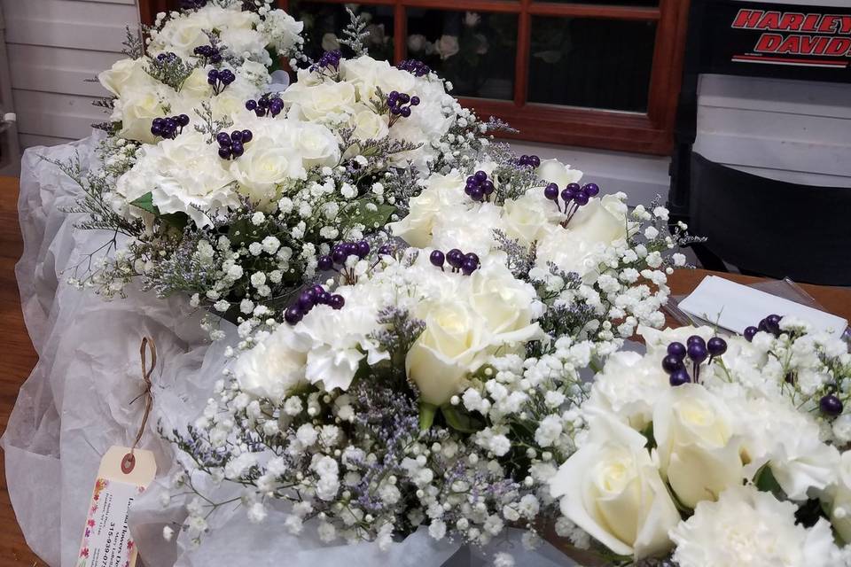 Bouquets ready for delivery