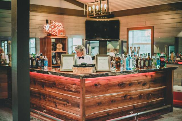 Custom cedar bar
