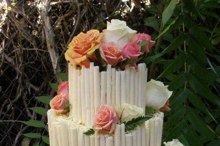 White Chocolate cigar Wedding cake