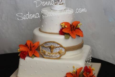 Western Belt Buckle Wedding Cake