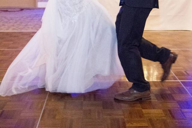 Bride and Groom Dancing