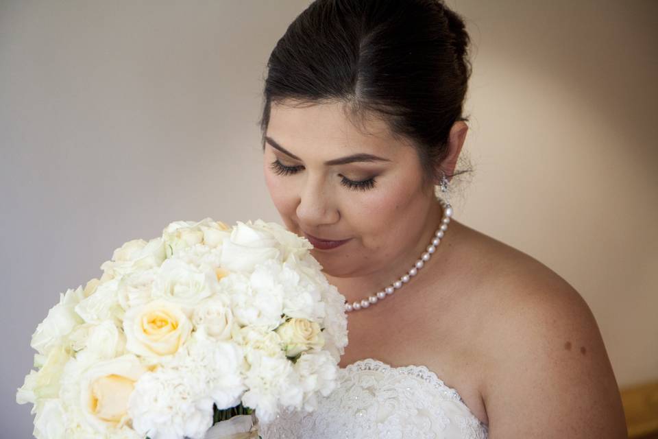 The Bride and Bouquet