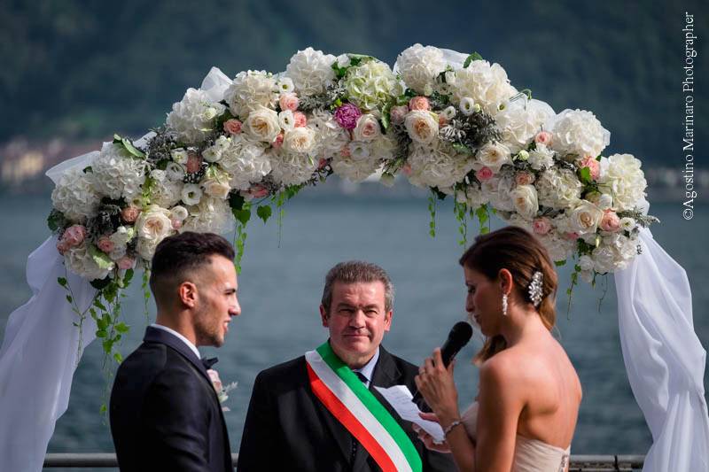 Ceremony arch, Lake Como