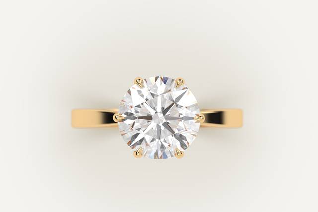 3 carat round diamond ring