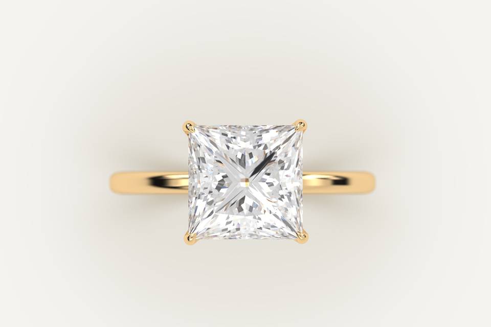 3 carat princess diamond ring