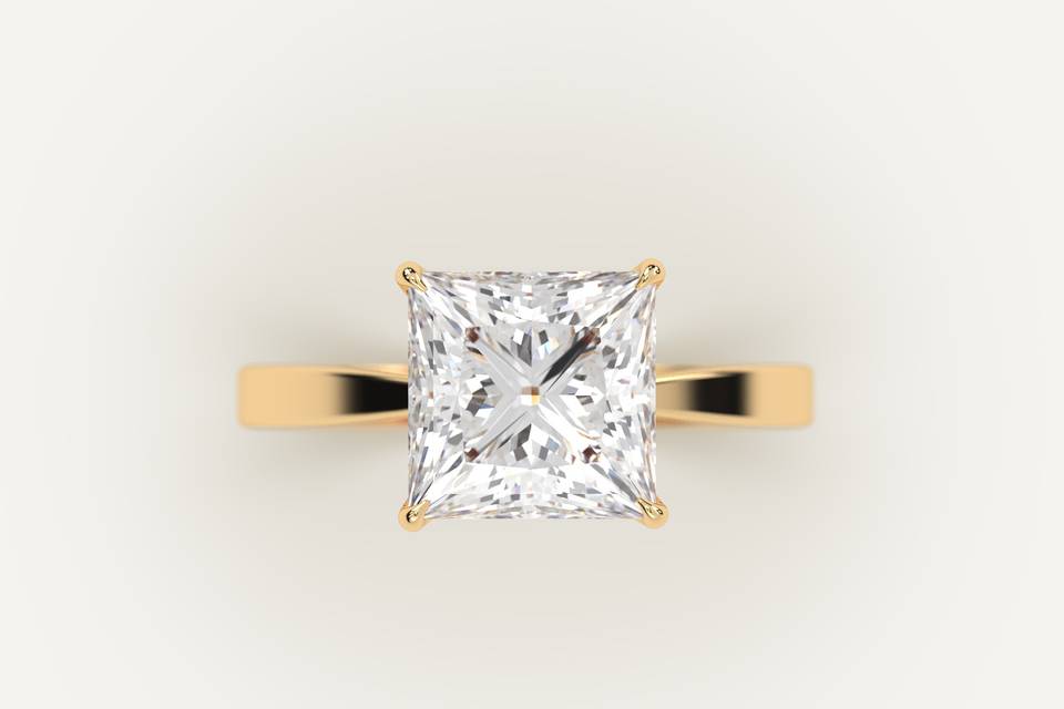 3 carat princess diamond ring