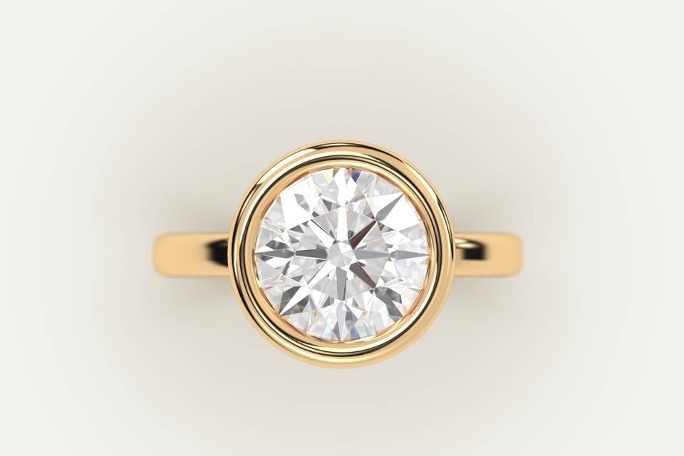 3 carat round diamond ring