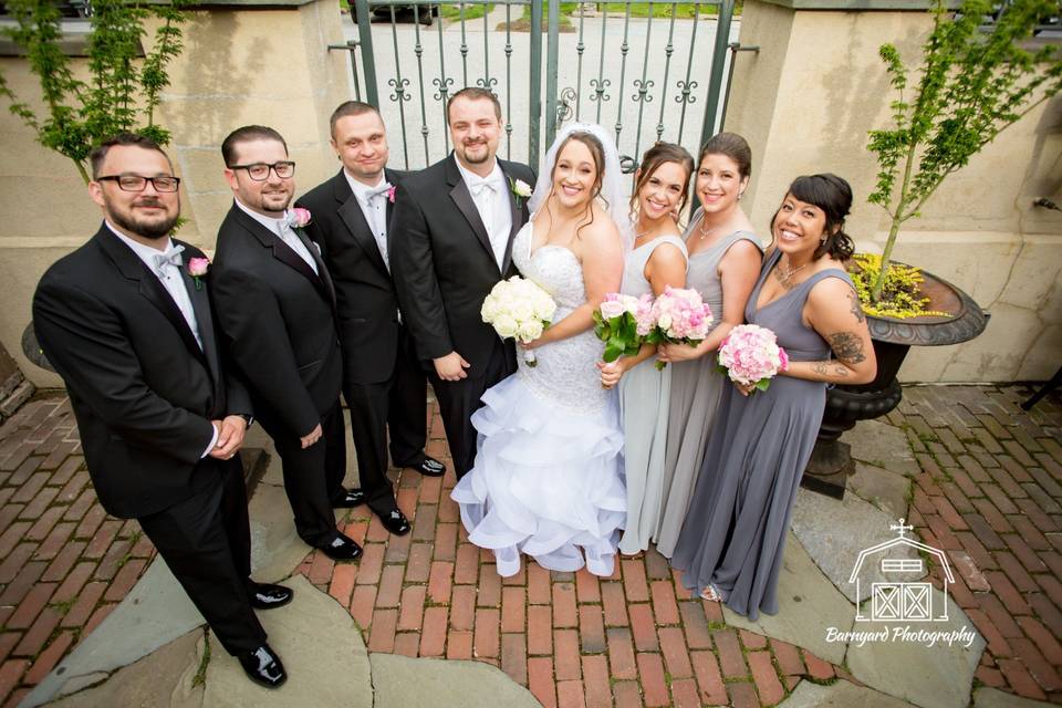 Wedding Party on the Courtyard