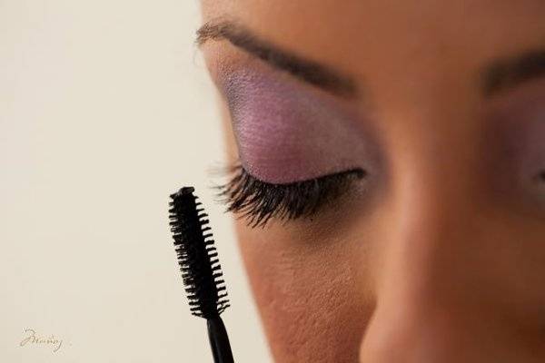 a beautiful closeup of makeup application...a smoky eye using eggplant tones!