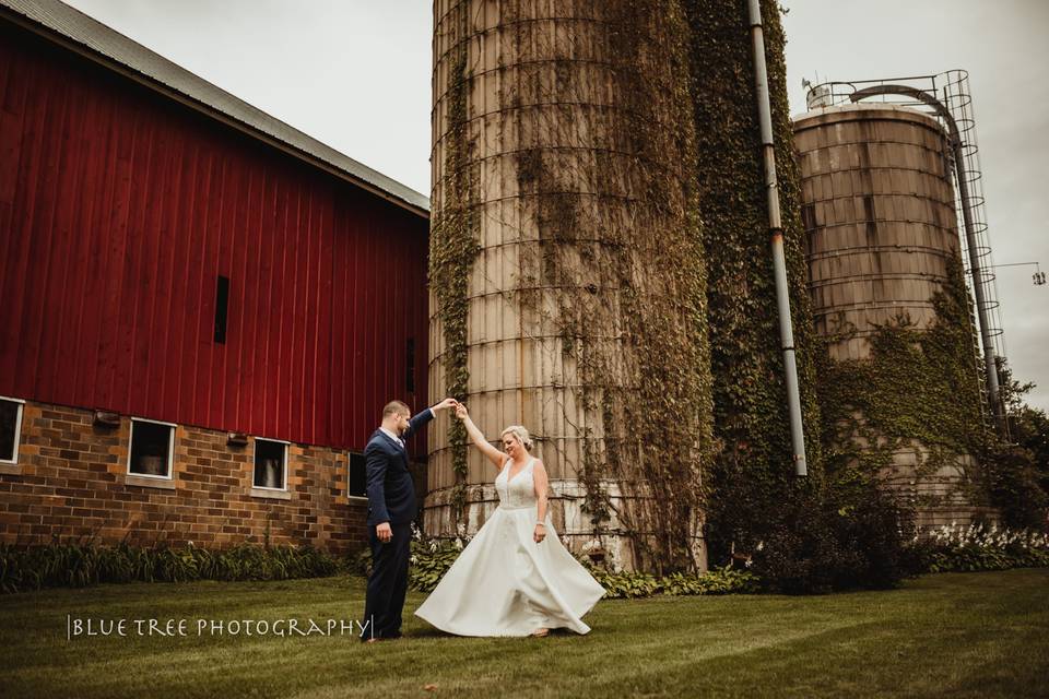 Dancing by the silos