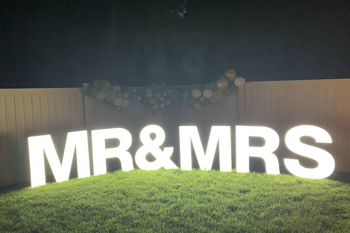 Our Mr & Mrs letters!