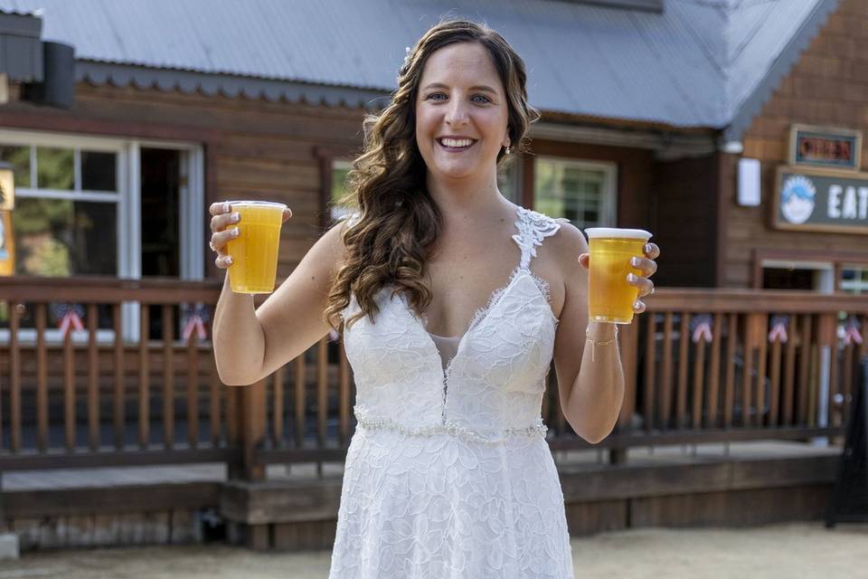 After wedding beers!