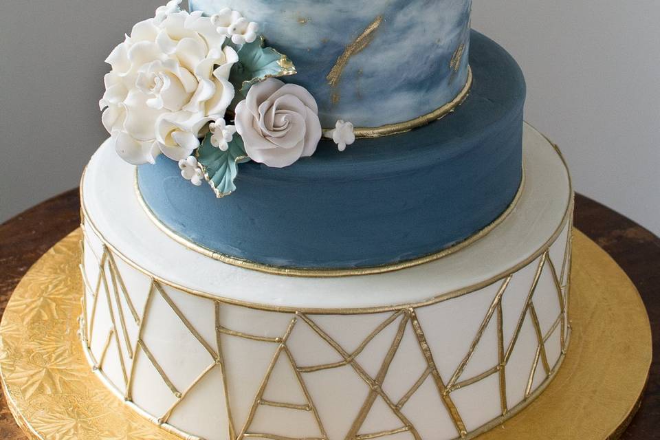 Blue and Gold Marble