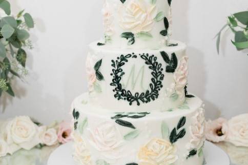 Spatula Floral and Monogram