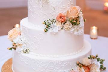 White on White Floral Piping