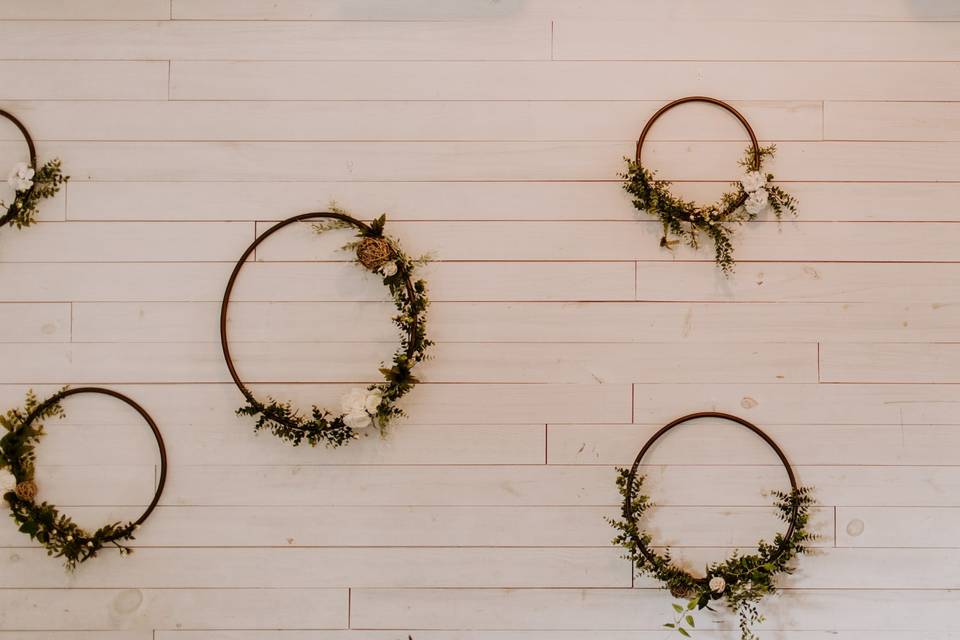 Floral Wall Hoops