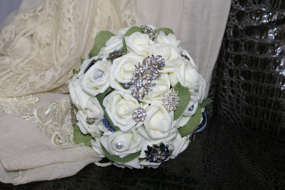 Ivory bling bouquet