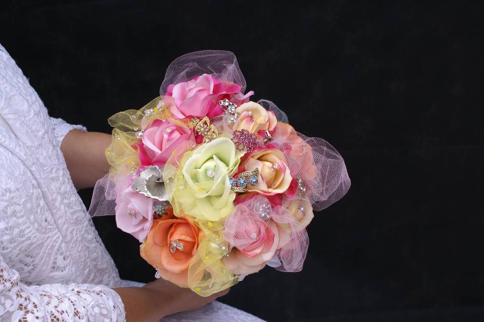 Latex dipped bling bouquet