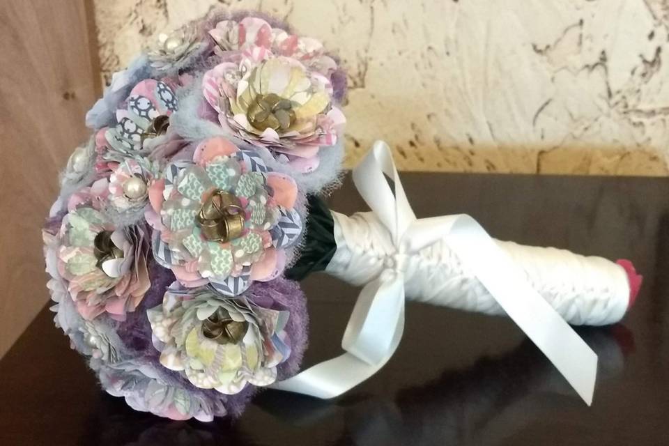 Bridal paper flower bouquet