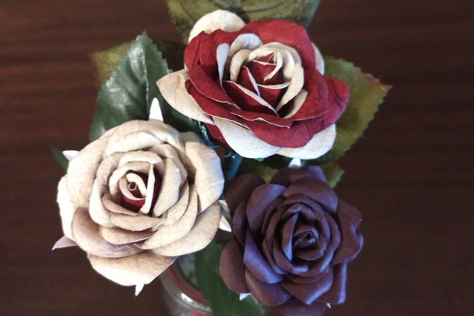 Paper roses for a thank-you