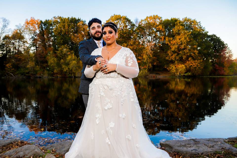Couple by the waterside
