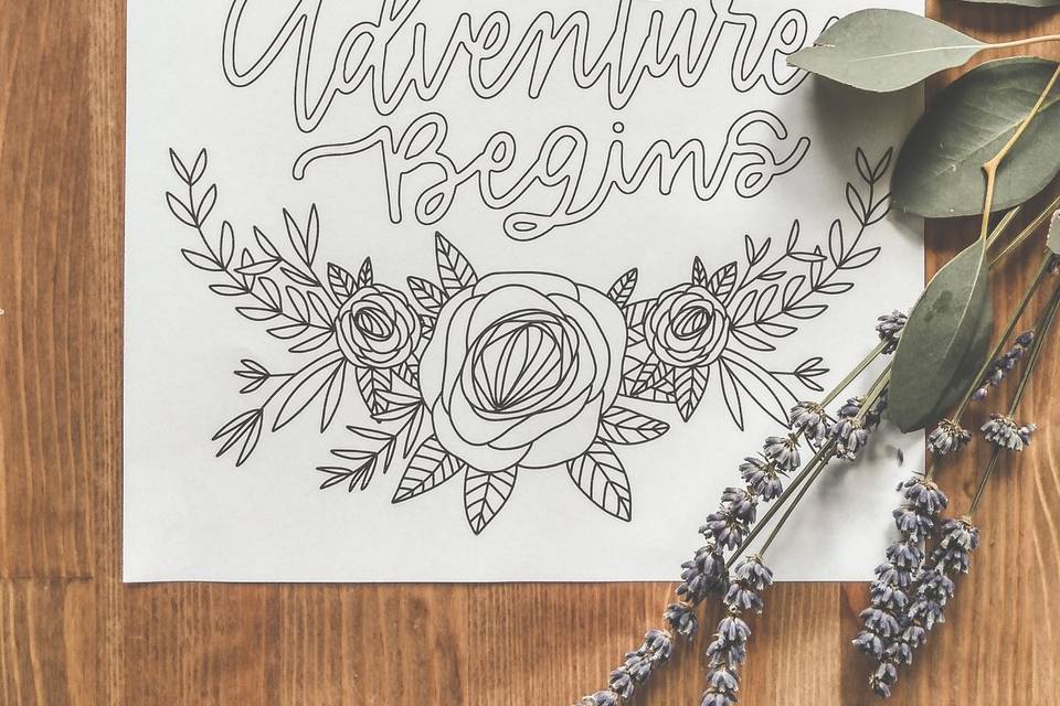 Adventure begins coloring page