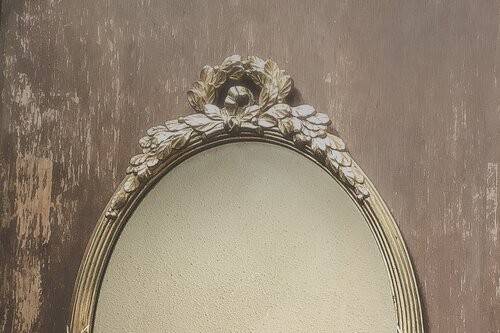 Gold Leaf-mirror oval