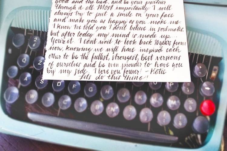 Hand-lettered Vows