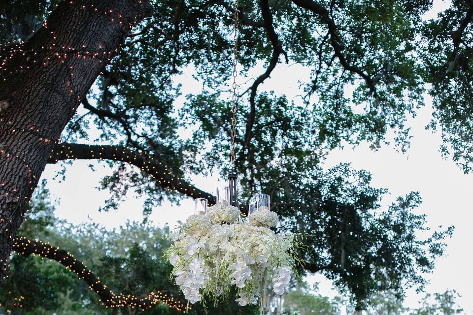 Multiple layered wedding cake