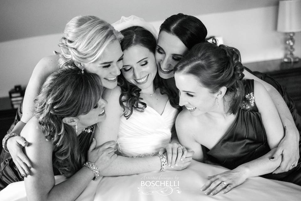 Bride and friends