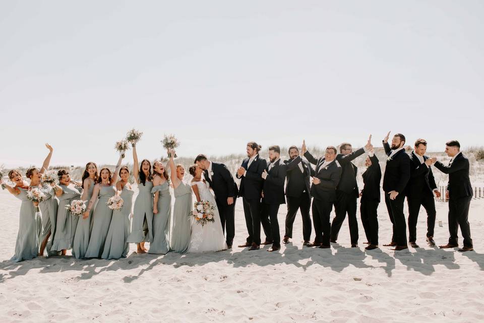 Beach Wedding Bridal Party