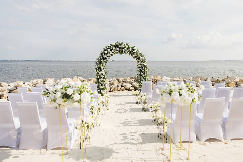 Beach ceremony space