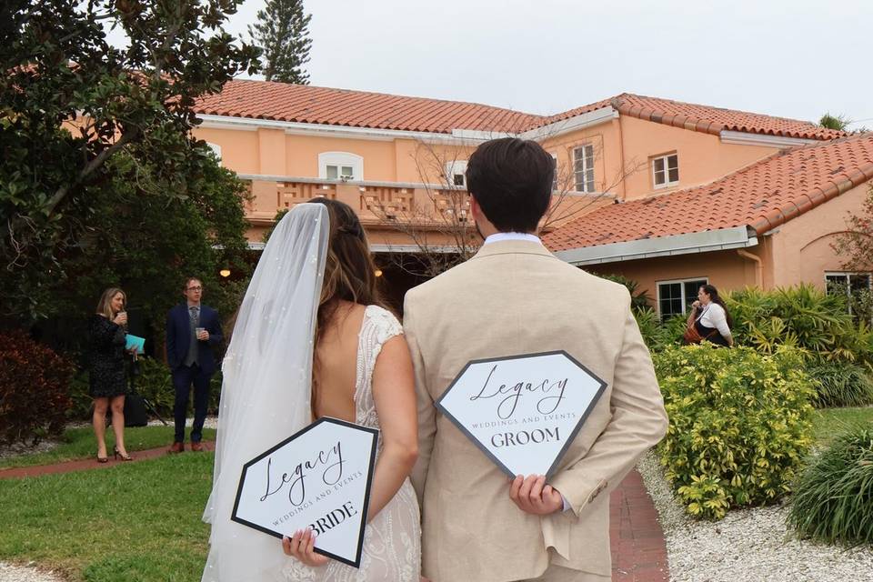 Legacy bride and groom