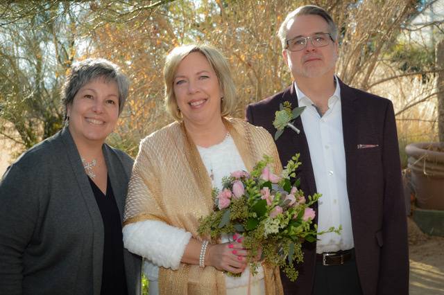 Wedding planner and couple