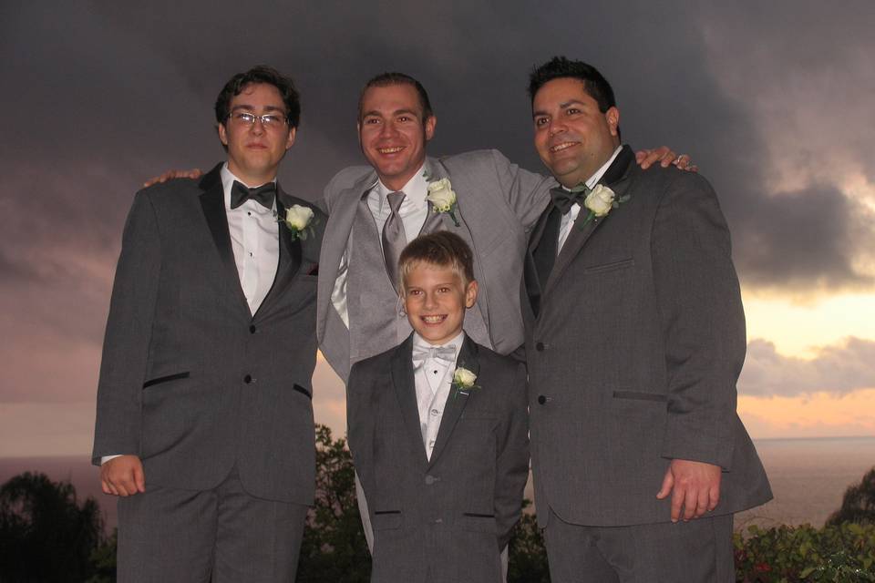 Groom and groomsmen